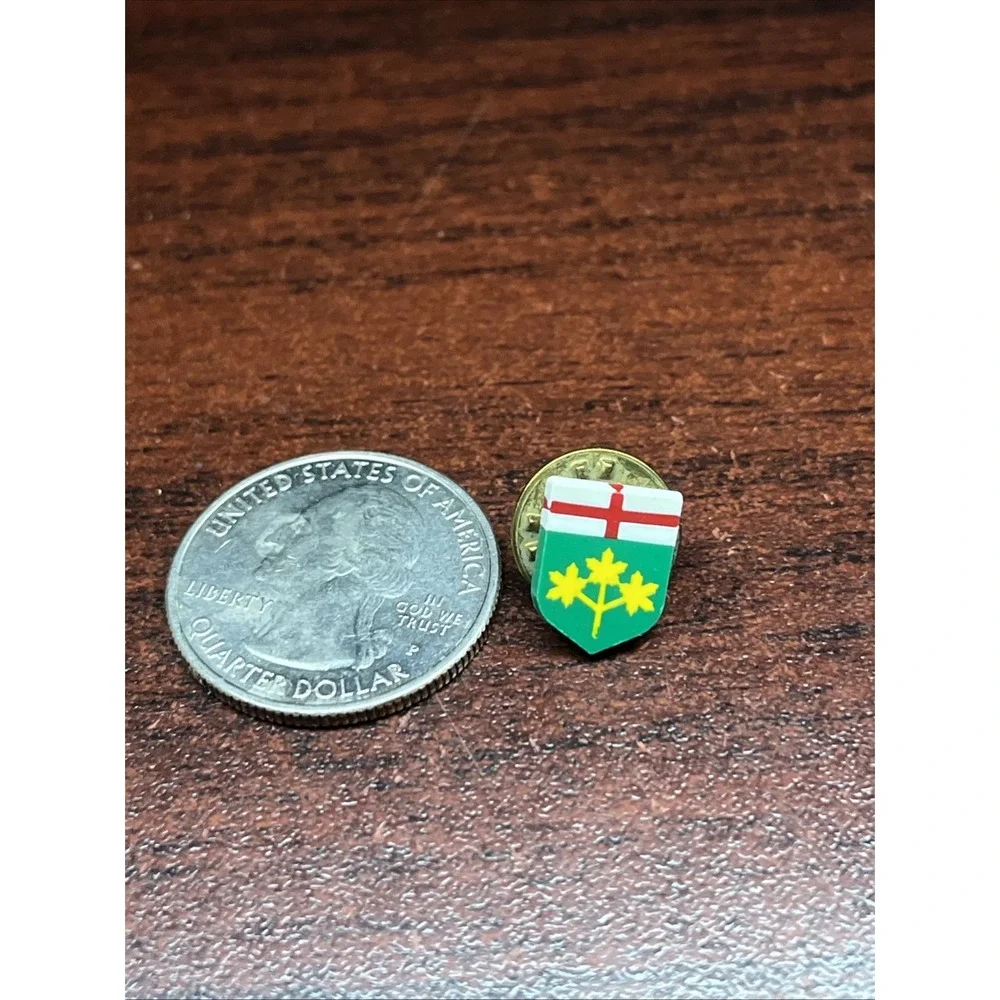 Ontario Canada Coat Of‎ Arms Plastic Lapel Hat Pin
